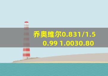 乔奥维尔0.831/1.50.99 1.0030.80